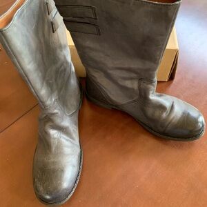 Nine West Black Leather Mid-Calf Boots